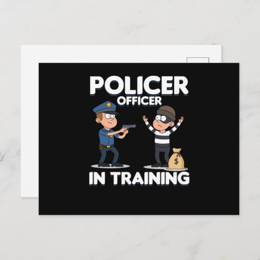 警察官が警官の贈り物を訓練する警察官 ポストカード (正面/裏面)