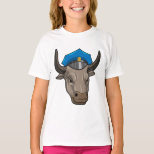 警察官としての強気 Tシャツ