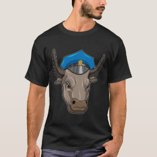 警察官としての強気 Tシャツ