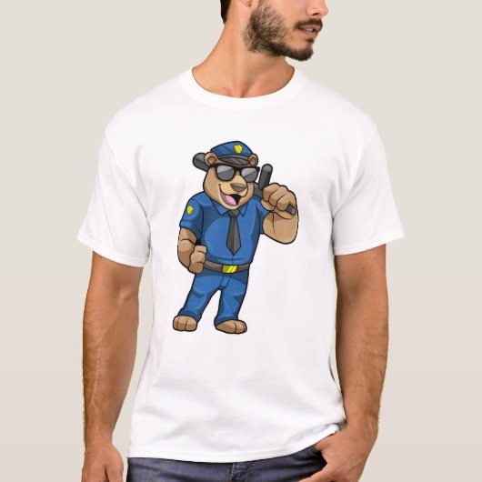 警察官として制服を着ている Tシャツ (正面)
