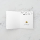 警察官と木のシルエットクリスマスカード カード (内部)