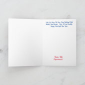 警察官のアイコンのクリスマスカード カード (内部)