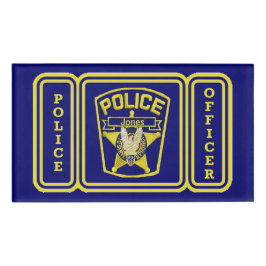 警察官のアクリル再利用可能な名前タグ 名札