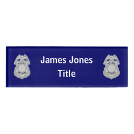 警察官のアクリル名タグ 名札