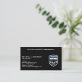 警察官のカスタムロゴ名法執行機関 名刺 (スタンド正面)