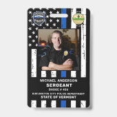 警察官のカスタム写真ロゴバーコードID バッジ (正面)