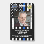 警察官のカスタム写真ロゴ部署ID バッジ (Front)