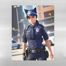 警察官のキャットガール