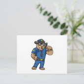 警察官のクマ ポストカード (スタンド正面)