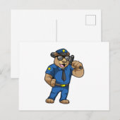 警察官のクマ ポストカード (正面/裏面)