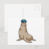 警察官のシール ポストカード (正面/裏面)