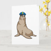 警察官のセール カード (黄色い花)