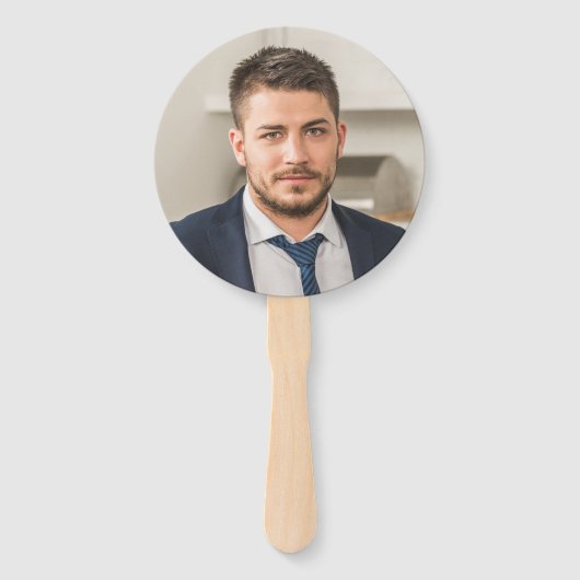 警察官のパーティー薄い青い線のお祝い ハンドファン (裏面)