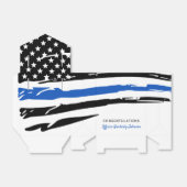 警察官のパーティー薄い青い線のお祝い フェイバーボックス (折り畳みなし)