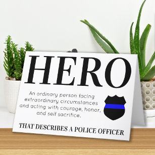 警察官のヒーロー法執行ありがとう サンキューカード