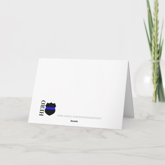 警察官のヒーロー法執行ありがとう サンキューカード (裏面)