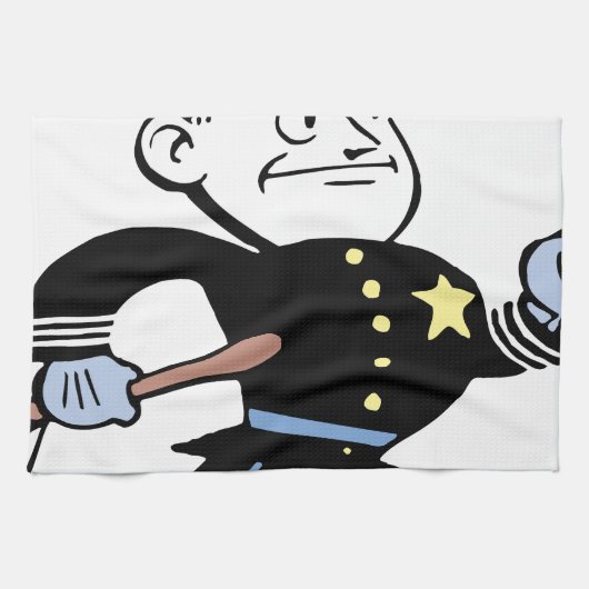 警察官のヴィンテージ キッチンタオル (横)