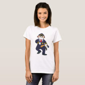 警察官の制服を着た犬 Tシャツ (正面フル)