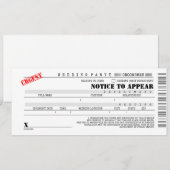 警察官の召集書 介添人 ベストマン 楽しいプロポーズ 招待状 (正面/裏面)