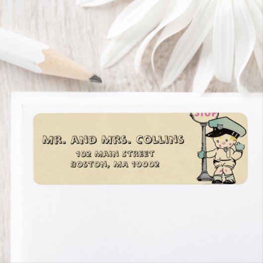 警察官の子住所 シール (インサイチュ)