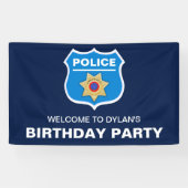 警察官の子供の誕生日パーティー 横断幕 (横)