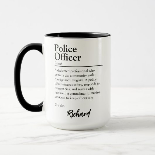 警察官の定義 マグカップ (左)