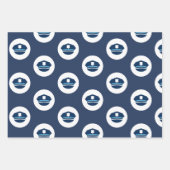 警察官の帽子 ラッピングペーパーシート (正面3)