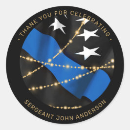 警察官の引退の薄い青い線の好意 ラウンドシール