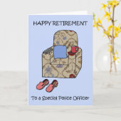 警察官の引退を喜ぶ カード (黄色い花)
