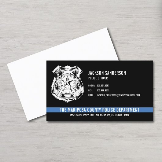 警察官の法執行のロゴカスタムを表示 名刺