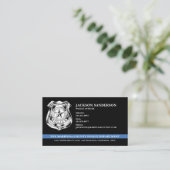 警察官の法執行のロゴカスタムを表示 名刺 (スタンド正面)