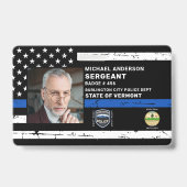 警察官の法執行の写真カスタムID バッジ (Front)