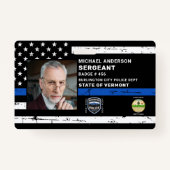 警察官の法執行の写真カスタムID バッジ (正面)