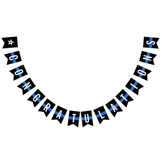 警察官の法執行祝い バンティングフラッグ (全)