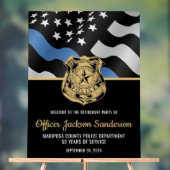 警察官の法執行退職歓迎 アクリルサイン (ニュートラル)