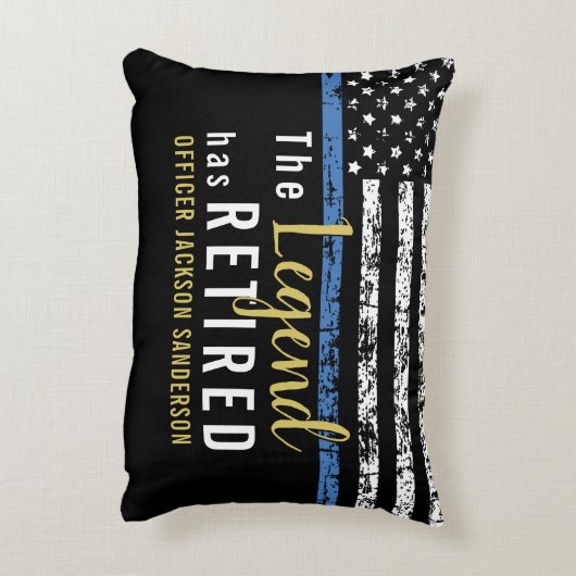 警察官の法執行退職 アクセントクッション (裏面(縦))