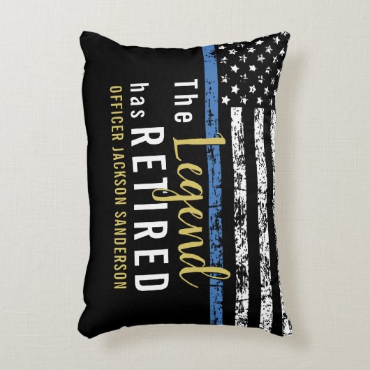 警察官の法執行退職 アクセントクッション (正面(垂直))