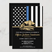 警察官の法執行退職 招待状 (正面/裏面)