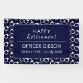 警察官の法執行退職 横断幕 (横)