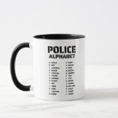 警察官の発音記号グラフ マグカップ (左)