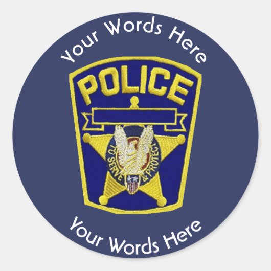 警察官の盾カスタム ラウンドシール (正面)