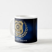 警察官の盾パーソナライズされた コーヒーマグカップ (正面左)