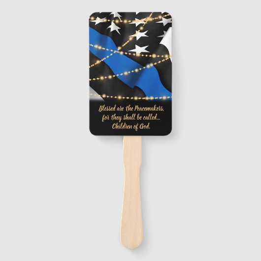 警察官の祈りの言葉カード法執行卒業 ハンドファン (正面)