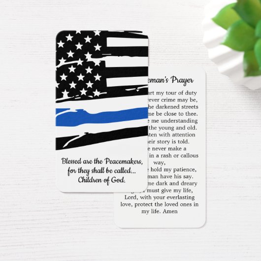 警察官の祈りの言葉カード法執行役員 (デスク)