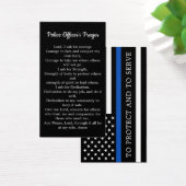 警察官の祈りの言葉カード詩の薄い青い線 (デスク)