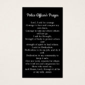 警察官の祈りの言葉カード詩の薄い青い線 (正面)