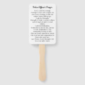 警察官の祈りの言葉カード警察の卒業祝い ハンドファン (裏面)