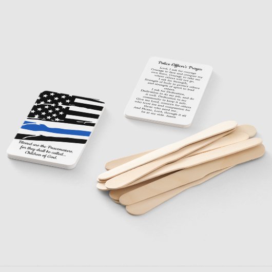 警察官の祈りの言葉カード警察の卒業祝い ハンドファン (組立なし)