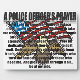 警察官の祈りの言葉板 フォトプラーク