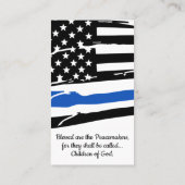 警察官の祈りの言葉法執行官 名刺 (裏面)